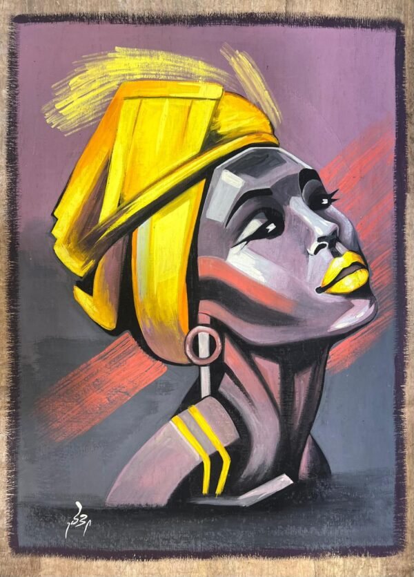 Woman Yellow Headwrap