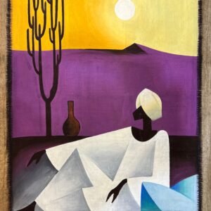 Desert Serenity under the Purple Moon