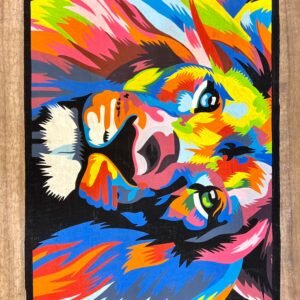 Colorful Lion Head Multicolor