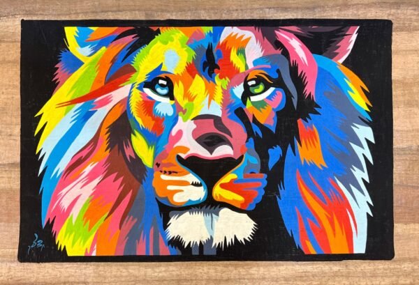 Colorful Lion Head Multicolor