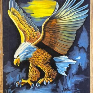 Eagle Spread Wings Moon Wolves
