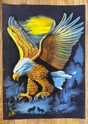 Eagle Spread Wings Moon Wolves