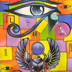 Eye Of Horus Scarab Colorful Geometric