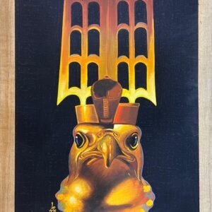 Horus Falcon Crown Golden Black Bg