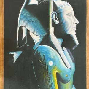 Horus Falcon Pharaoh Silver Blue