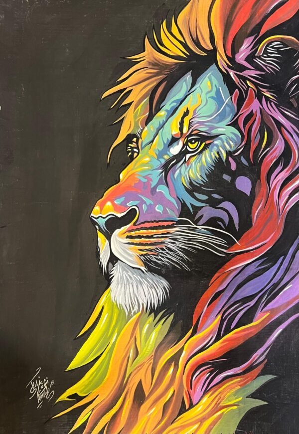 colorful lion