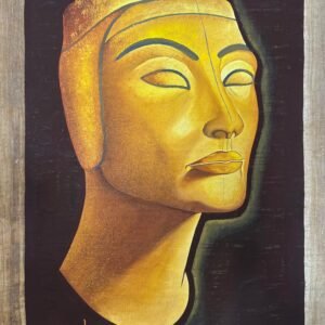 Nefertiti Golden Stone Head Bust
