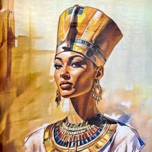 Nefertiti Modern Portrait Gold Collar