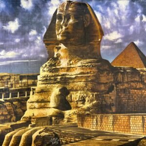 Sphinx Pyramid Cloudy Sky